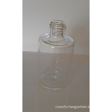 Clear Screwed Tubular Cosmetic Bottle with Small Mouth